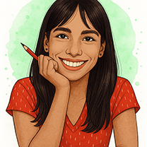 Ilustración de Maria, desarrolladora web